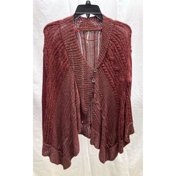 Free People Button Waterfall Cardigan Sweater XS - Picture 1 of 3